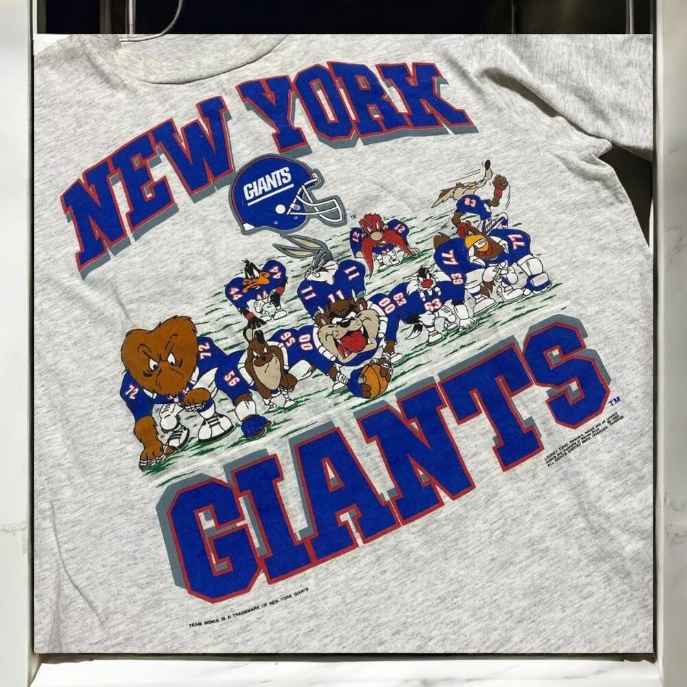 Looney Tunes New York Giants retro T shirt Champions tee NH11509